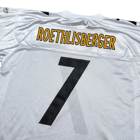 Reebok Pittsburgh Steelers Ben Roethlisberger Super Bowl XLV Jersey Mens L - Picture 7 of 8